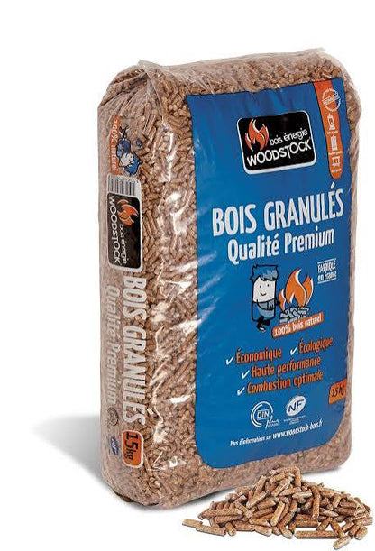 Granulés de bois Woodstock – 78 sacs de 15 kg